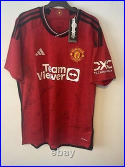 Manchester United Boxed Official Club Signed Shirt 23/24 Fa Cup Winners Coa Manchester United Boxed Official Club Signed Shirt 23/24 Fa Cup Winners Coa