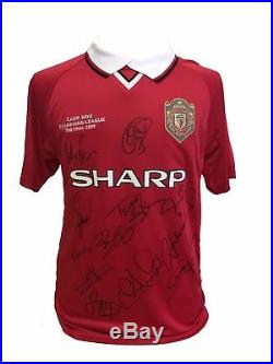 Manchester United Champions League 1999 Football Shirt Signed By 12 Coa Proof