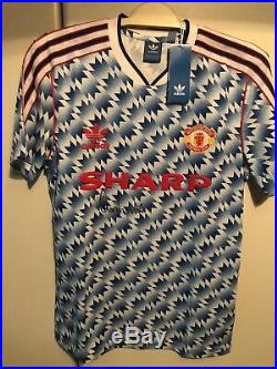 Manchester United Class Of 92 Adidas 92 Shirt Signed By Gary Neville RARE Medium