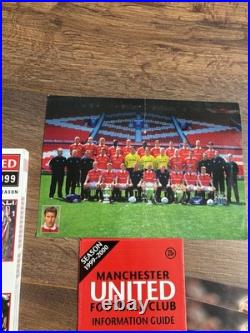 Manchester United Collection Signed Autobiography, Signed Postcard 1999-2000 Manchester United Collection Signed Autobiography, Signed Postcard 1999-2000