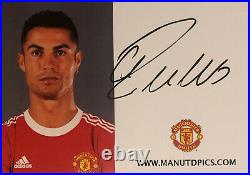 Manchester United Cristiano Ronaldo Hand Signed 21/22 Club Card