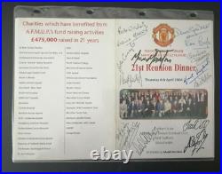 Manchester United Dinner Menu 2006 Signed By 13 Former Players Coa Rare Genuine Manchester United Dinner Menu 2006 Signed By 13 Former Players Coa Rare Genuine