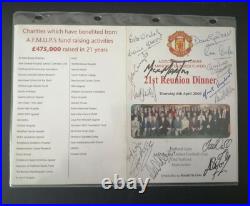 Manchester United Dinner Menu 2006 Signed By 13 Former Players Coa Rare Genuine Manchester United Dinner Menu 2006 Signed By 13 Former Players Coa Rare Genuine