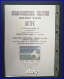 Manchester United Dinner Menu 2006 Signed By 13 Former Players Coa Rare Genuine Manchester United Dinner Menu 2006 Signed By 13 Former Players Coa Rare Genuine