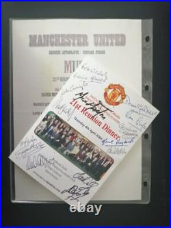 Manchester United Dinner Menu 2006 Signed By 13 Former Players Coa Rare Genuine Manchester United Dinner Menu 2006 Signed By 13 Former Players Coa Rare Genuine