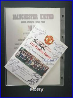 Manchester United Dinner Menu 2006 Signed By 13 Former Players Coa Rare Genuine Manchester United Dinner Menu 2006 Signed By 13 Former Players Coa Rare Genuine