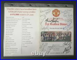 Manchester United Dinner Menu 2006 Signed By 13 Former Players Coa Rare Genuine Manchester United Dinner Menu 2006 Signed By 13 Former Players Coa Rare Genuine