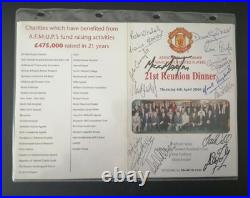 Manchester United Dinner Menu 2006 Signed By 13 Former Players Coa Rare Genuine Manchester United Dinner Menu 2006 Signed By 13 Former Players Coa Rare Genuine