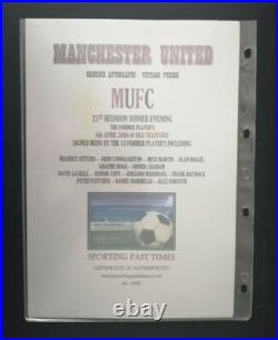 Manchester United Dinner Menu 2006 Signed By 13 Former Players Coa Rare Genuine Manchester United Dinner Menu 2006 Signed By 13 Former Players Coa Rare Genuine