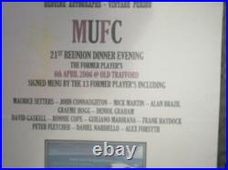 Manchester United Dinner Menu 2006 Signed By 13 Former Players Coa Rare Genuine Manchester United Dinner Menu 2006 Signed By 13 Former Players Coa Rare Genuine