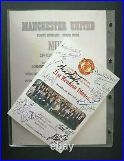 Manchester United Dinner Menu 2006 Signed By 13 Former Players Coa Rare Genuine Manchester United Dinner Menu 2006 Signed By 13 Former Players Coa Rare Genuine