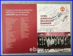 Manchester United Dinner Menu 2008 Signed By 16 Former Players Coa Rare Genuine Manchester United Dinner Menu 2008 Signed By 16 Former Players Coa Rare Genuine