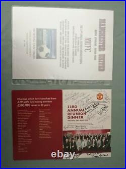 Manchester United Dinner Menu 2008 Signed By 16 Former Players Coa Rare Genuine Manchester United Dinner Menu 2008 Signed By 16 Former Players Coa Rare Genuine