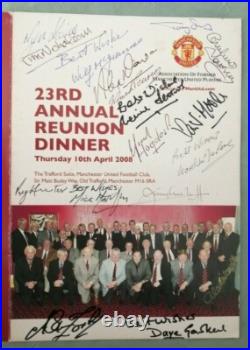 Manchester United Dinner Menu 2008 Signed By 16 Former Players Coa Rare Genuine Manchester United Dinner Menu 2008 Signed By 16 Former Players Coa Rare Genuine