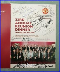 Manchester United Dinner Menu 2008 Signed By 16 Former Players Coa Rare Genuine Manchester United Dinner Menu 2008 Signed By 16 Former Players Coa Rare Genuine