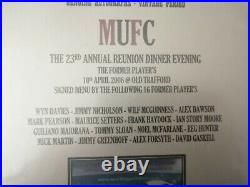 Manchester United Dinner Menu 2008 Signed By 16 Former Players Coa Rare Genuine Manchester United Dinner Menu 2008 Signed By 16 Former Players Coa Rare Genuine