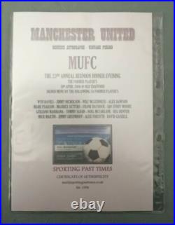 Manchester United Dinner Menu 2008 Signed By 16 Former Players Coa Rare Genuine Manchester United Dinner Menu 2008 Signed By 16 Former Players Coa Rare Genuine