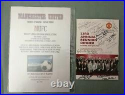 Manchester United Dinner Menu 2008 Signed By 16 Former Players Coa Rare Genuine Manchester United Dinner Menu 2008 Signed By 16 Former Players Coa Rare Genuine