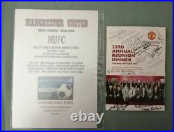 Manchester United Dinner Menu 2008 Signed By 16 Former Players Coa Rare Genuine Manchester United Dinner Menu 2008 Signed By 16 Former Players Coa Rare Genuine