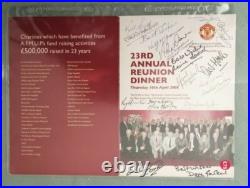 Manchester United Dinner Menu 2008 Signed By 16 Former Players Coa Rare Genuine Manchester United Dinner Menu 2008 Signed By 16 Former Players Coa Rare Genuine