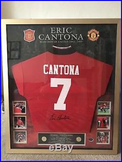 Manchester United Eric Cantona Framed Signed Shirt