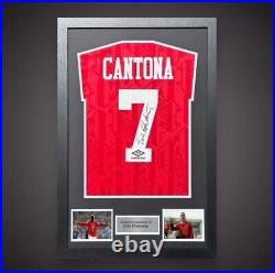 Manchester United Eric The King Cantona- Signed And Framed Shirt With Coa £299