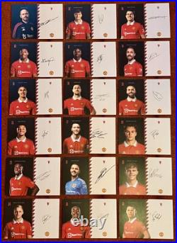 Manchester United FC, Man Utd, 2022/23 Club Cards, Set of 18, Pre-Signed, 6x4