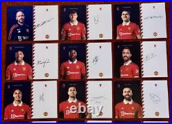 Manchester United FC, Man Utd, 2022/23 Club Cards, Set of 18, Pre-Signed, 6x4