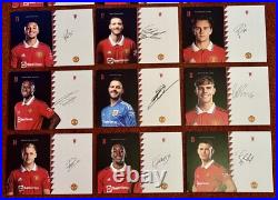 Manchester United FC, Man Utd, 2022/23 Club Cards, Set of 18, Pre-Signed, 6x4