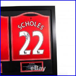 Manchester United F. C. Giggs & Scholes Signed Shirts (dual Framed)