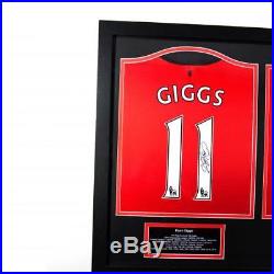 Manchester United F. C. Giggs & Scholes Signed Shirts (dual Framed)