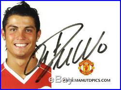 Manchester United F. C. & Portugal Cristiano Ronaldo Hand Signed Club Photocard