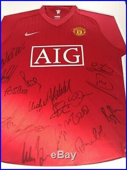 Manchester United Football Signed 18 Shirt 2008 Ronaldo Champions League Man Utd