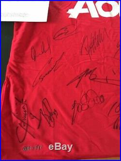 Manchester United Football Signed X14 Shirt 2010 11 Rio Park Vidic Evra Man Utd