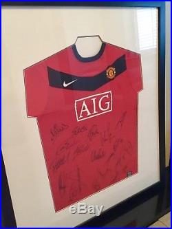 Manchester United Framed Squad Signed Shirt X20 Offical Man Utd Club Issued Coa