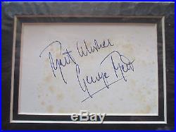 Manchester United George Best Bobby Charlton Denis Law Signed Mounted Display