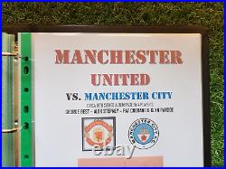 Manchester United George Best Vs Manchester City. 4 Signed On Page A4 Display