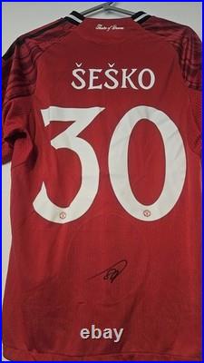 Manchester United Hand Signed By Benjamin Sesko