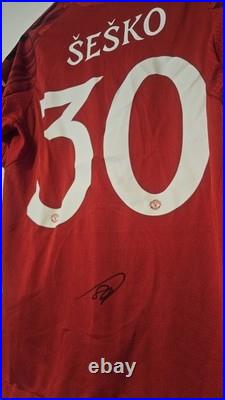 Manchester United Hand Signed By Benjamin Sesko