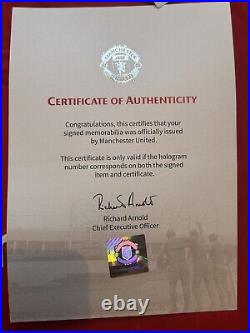 Manchester United Hand Signed Home Shirt With Certificate Of Authenticity Size L