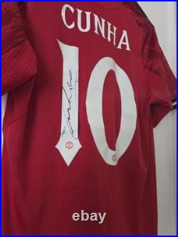 Manchester United Hand Signed Shirt By Cunha