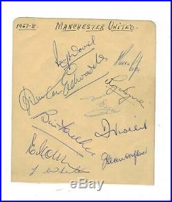 Manchester United Hand-signed Album Page Signed X 11 1957/1958 Busby Babes