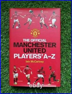 Manchester United Hardback Book A-z With 12 Signed Cards Inside Collectible Book