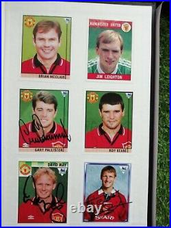 Manchester United Hardback Book A-z With 12 Signed Cards Inside Collectible Book