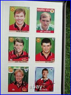 Manchester United Hardback Book A-z With 12 Signed Cards Inside Collectible Book