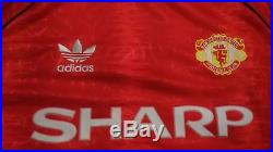 Manchester United Home 1990/92 Match Worn Shirt Bryan Robson Signed