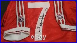 Manchester United Home 1990/92 Match Worn Shirt Bryan Robson Signed