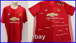Manchester United Home Shirt Signed by 2017-18 Squad inc. Pogba & Rashford + COA Manchester United Home Shirt Signed by 2017-18 Squad inc. Pogba & Rashford + COA