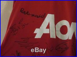 Manchester United Home Shirt Signed by Past and Present Players with COA /21800