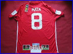 Manchester United Juan Mata Hand Signed 2017 League Cup Winners Shirt Jersey-coa
